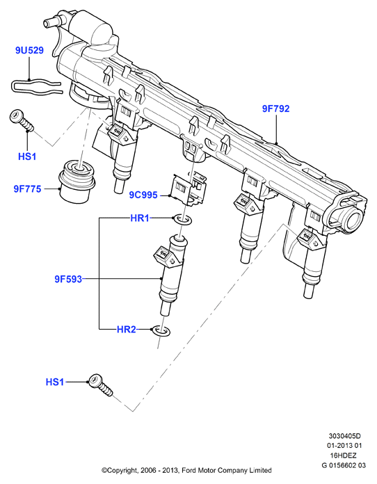 FORD 1358425 - Inel etansare, injector aaoparts.ro