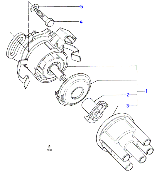FORD 0710 254 - Capac distribuitor aaoparts.ro