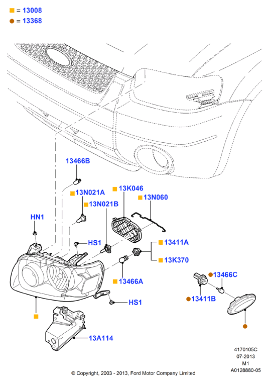 FORD 1 013 711 - Bec incandescent, bec lumina zi aaoparts.ro