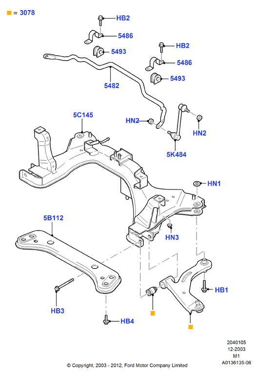 FORD 5 152 208 - Brat / bieleta suspensie, stabilizator aaoparts.ro