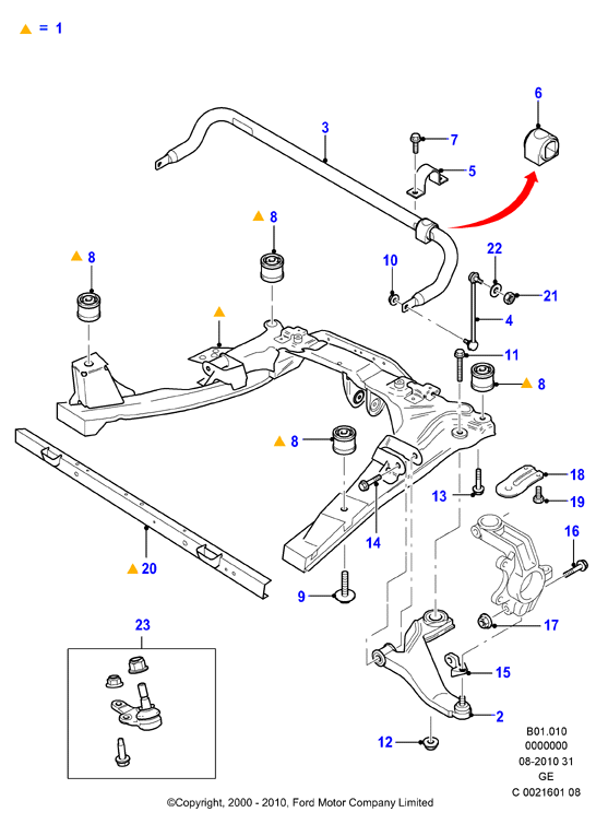 FORD 1 522 082 - Brat, suspensie roata aaoparts.ro