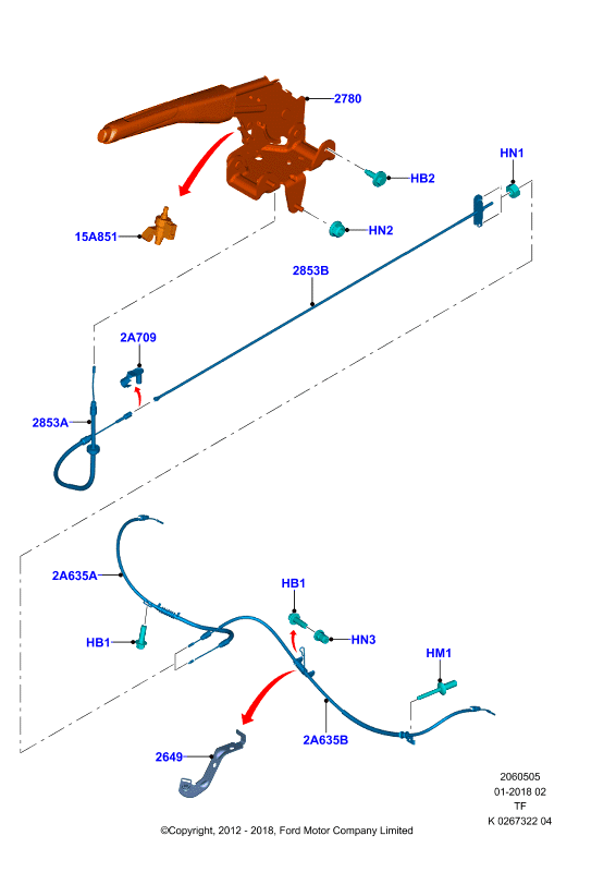 Triscan 8140 161190 - Cablu, frana de parcare aaoparts.ro