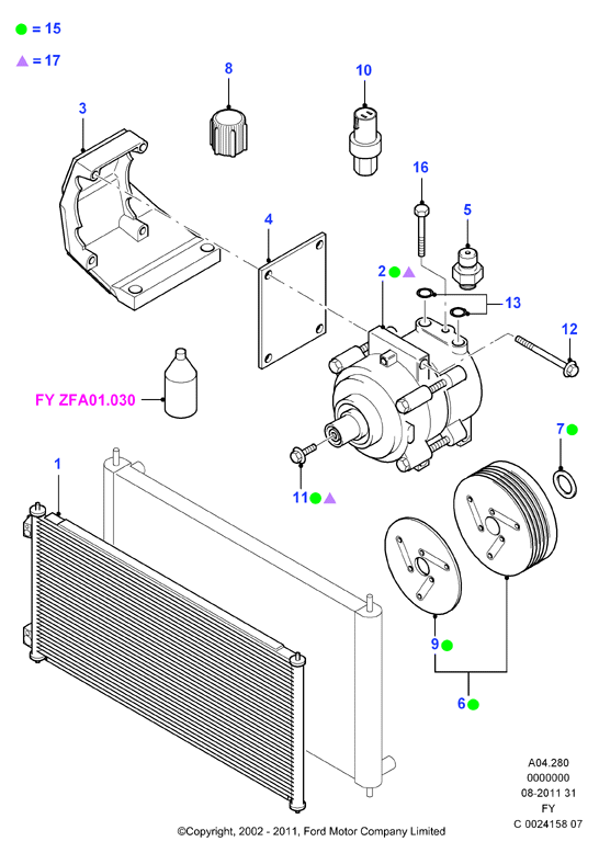 FORD 4 683 733 - Compresor, climatizare aaoparts.ro