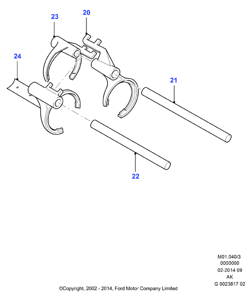 FORD 6152850 - Lagar,levier ambreiaj aaoparts.ro