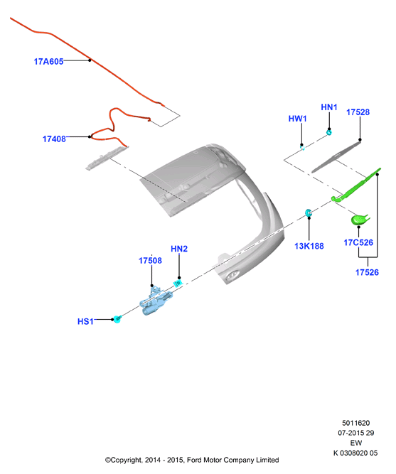 FORD 1786268 - Set stergatoare, curatare parbriz aaoparts.ro