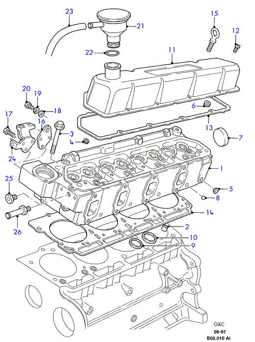 FAI AutoParts RC597S - Garnitura, capac supape aaoparts.ro