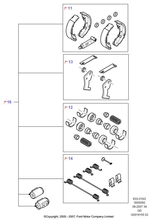 FORD 1473056 - Set saboti frana aaoparts.ro