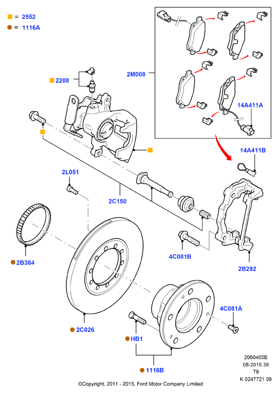 FORD 1521632 - Etrier frana aaoparts.ro