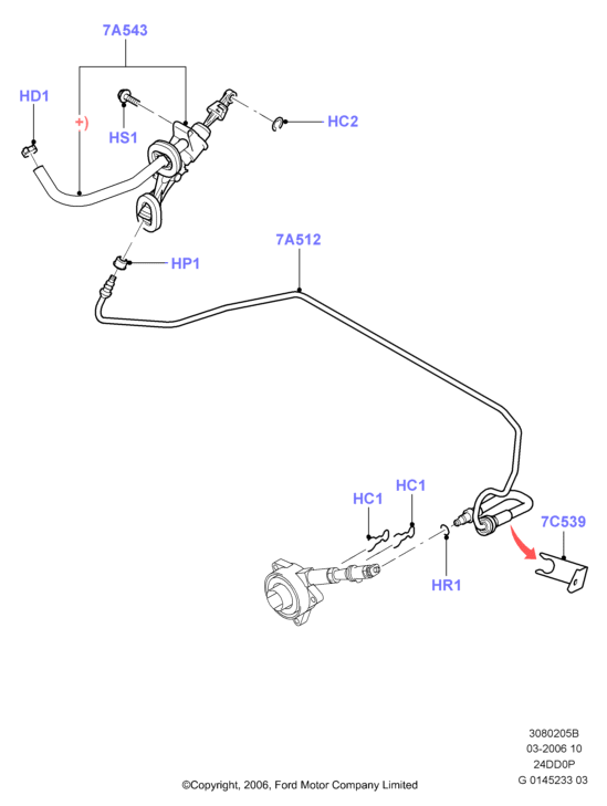 FORD 1370924 - Furtun ambreiaj aaoparts.ro