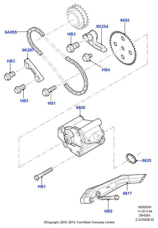 FORD 1 119 875 - Chit lant de distributie aaoparts.ro