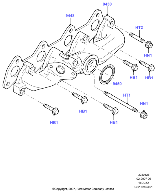 FORD 1 692 879 - Garnitura, galerie evacuare aaoparts.ro