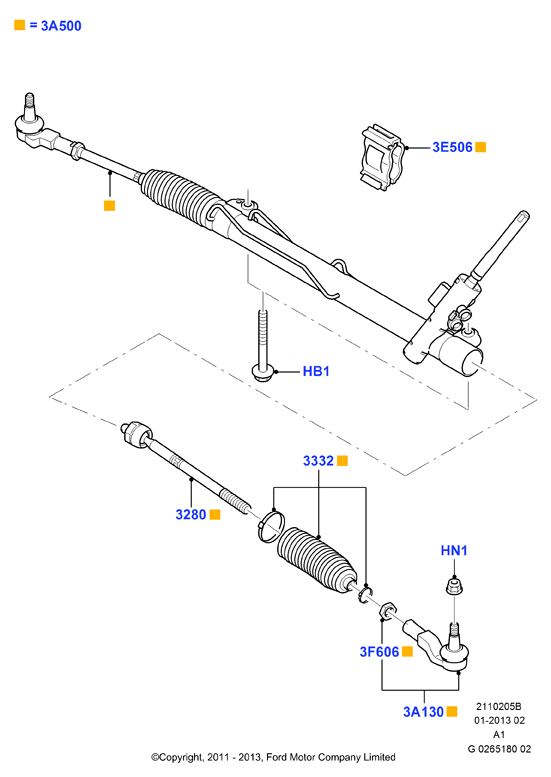FORD 1 433 372 - Ansamblu burduf, directie aaoparts.ro