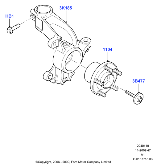 FORD 1437643 - Set rulment roata aaoparts.ro