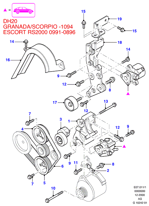 FORD 1011696 - Curea transmisie cu caneluri aaoparts.ro