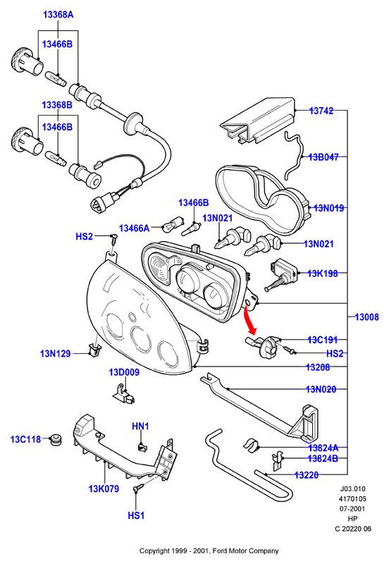 FORD 1 036 914 - Bec, proiector ceata aaoparts.ro