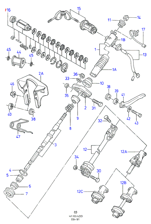 FORD 1 022 184 - Comutator pornire aaoparts.ro
