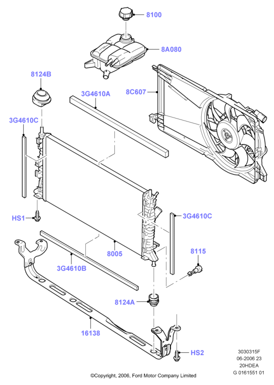 FORD 1 354 177 - Radiator, racire motor aaoparts.ro