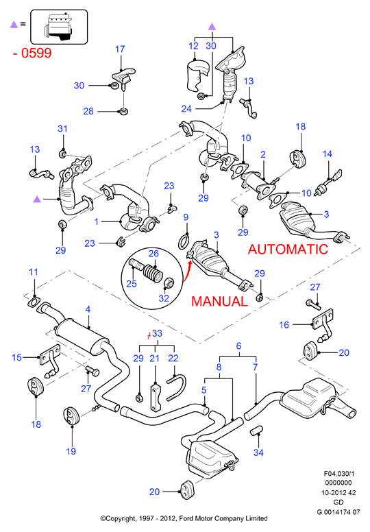 FORD 1 001 702 - Sonda Lambda aaoparts.ro