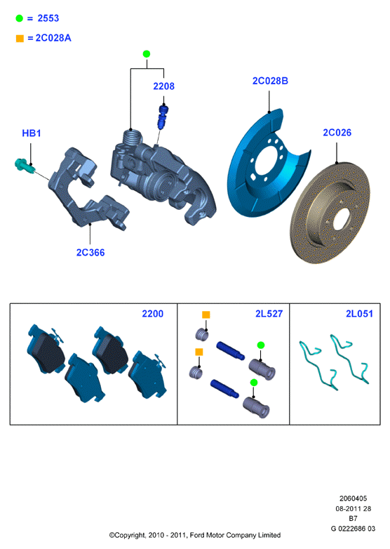 FORD 1805813 - Set placute frana,frana disc aaoparts.ro