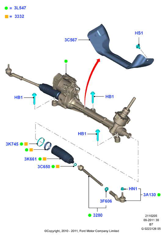 FORD 1 714 485 - Ansamblu burduf, directie aaoparts.ro