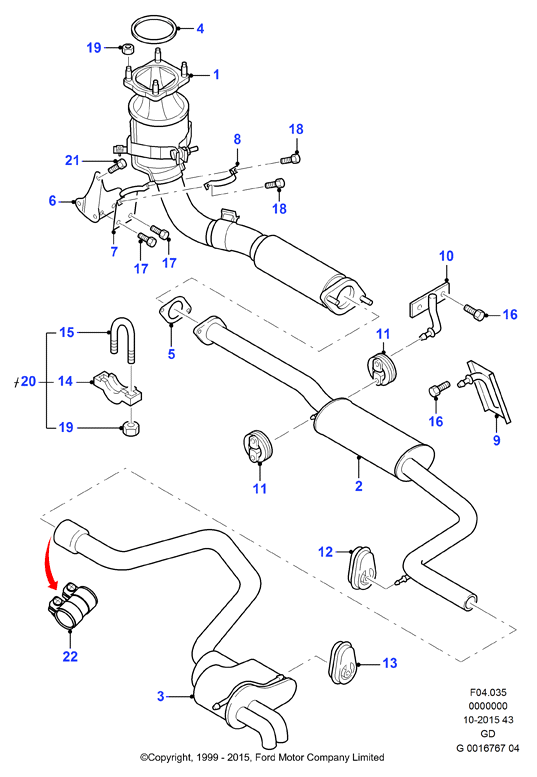 FORD 6058196 - Conector teava, sistem de esapament aaoparts.ro
