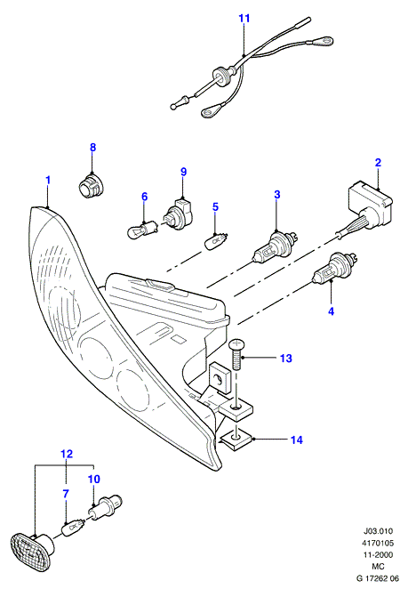 FORD 4 910 100 - Bec, proiector ceata aaoparts.ro