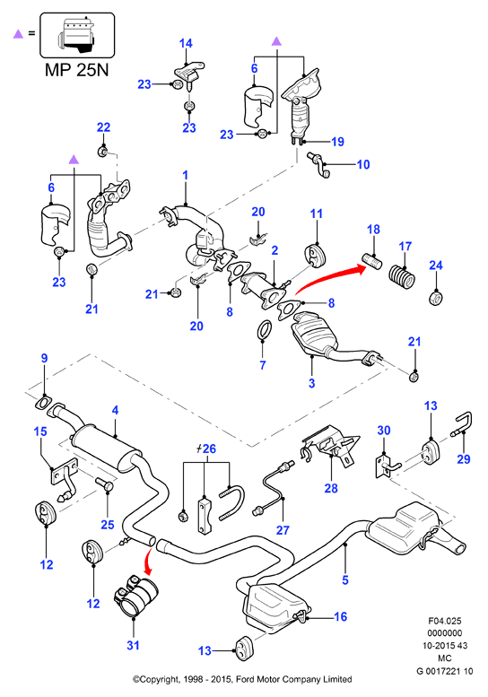 FORD 1 001 702 - Sonda Lambda aaoparts.ro