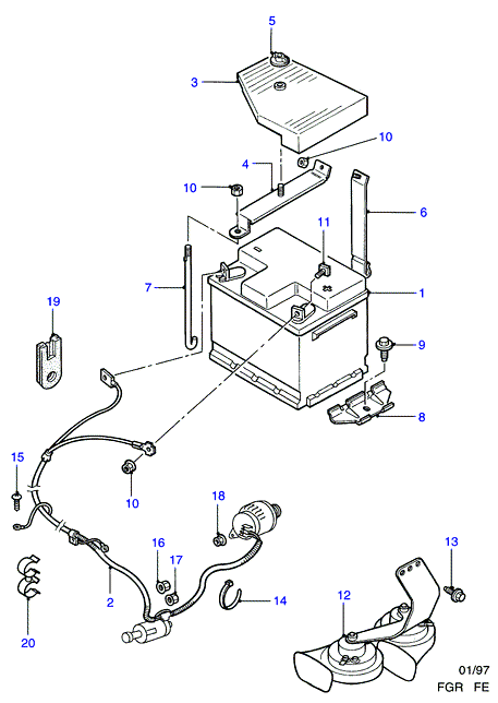 FORD 1445814 - Baterie de pornire aaoparts.ro