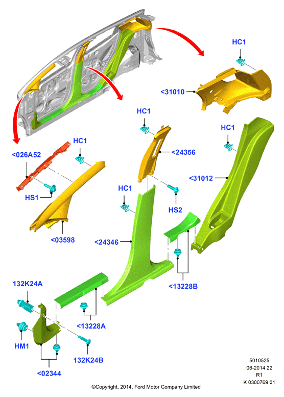 FA1 13-10014.25 - Clips, acoperire decorativa si protectie aaoparts.ro
