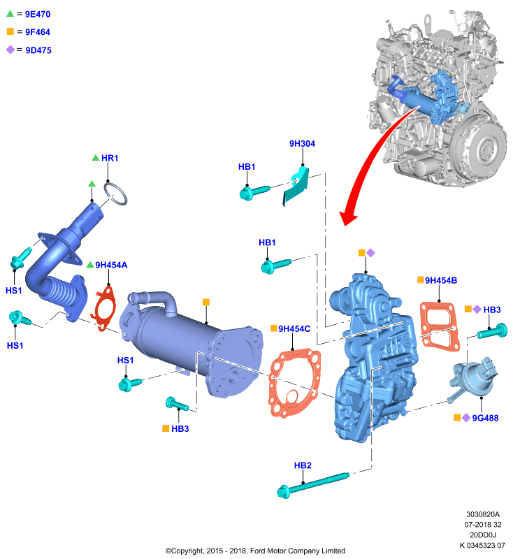 FORD 1754861 - Garnitura, galerie admisie aaoparts.ro