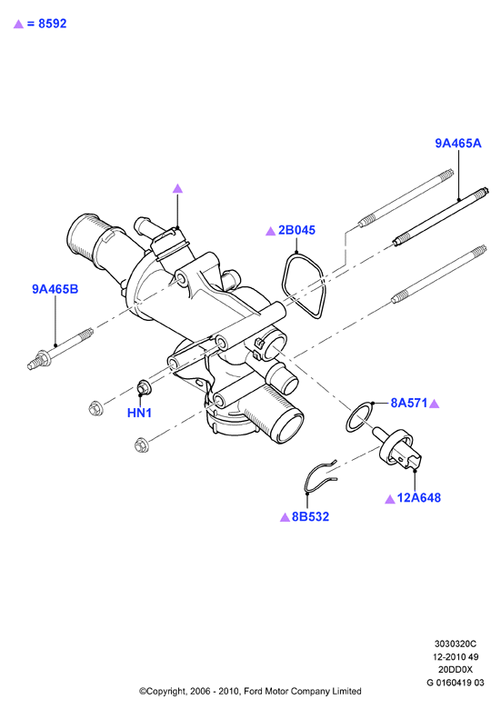 FORD 1 373 385 - Termostat,lichid racire aaoparts.ro