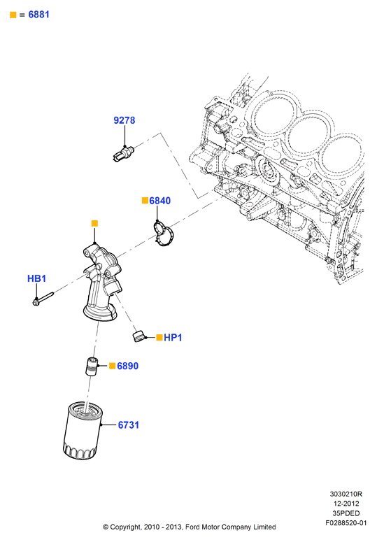 FORD AA5Z-6714-A - Filtru ulei aaoparts.ro