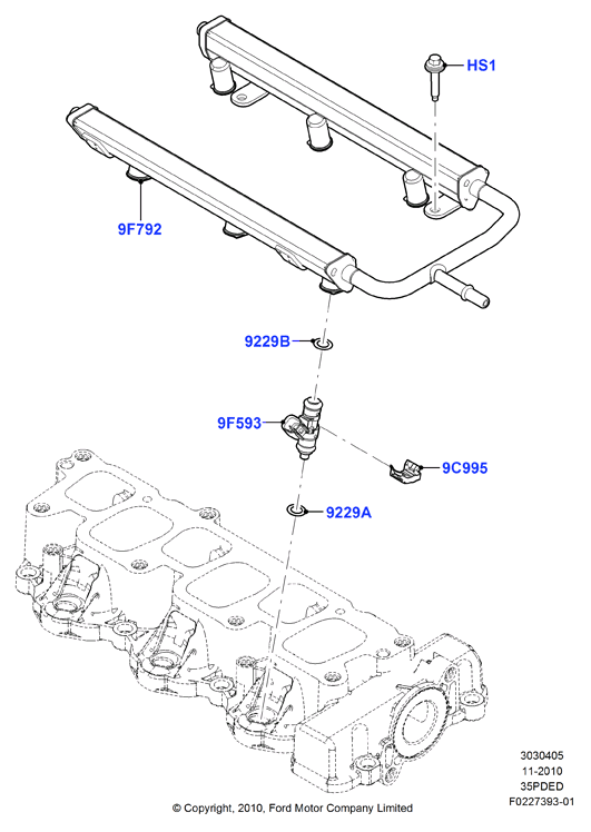 FORD 7T4Z 9229-B - Inel cauciuc aaoparts.ro