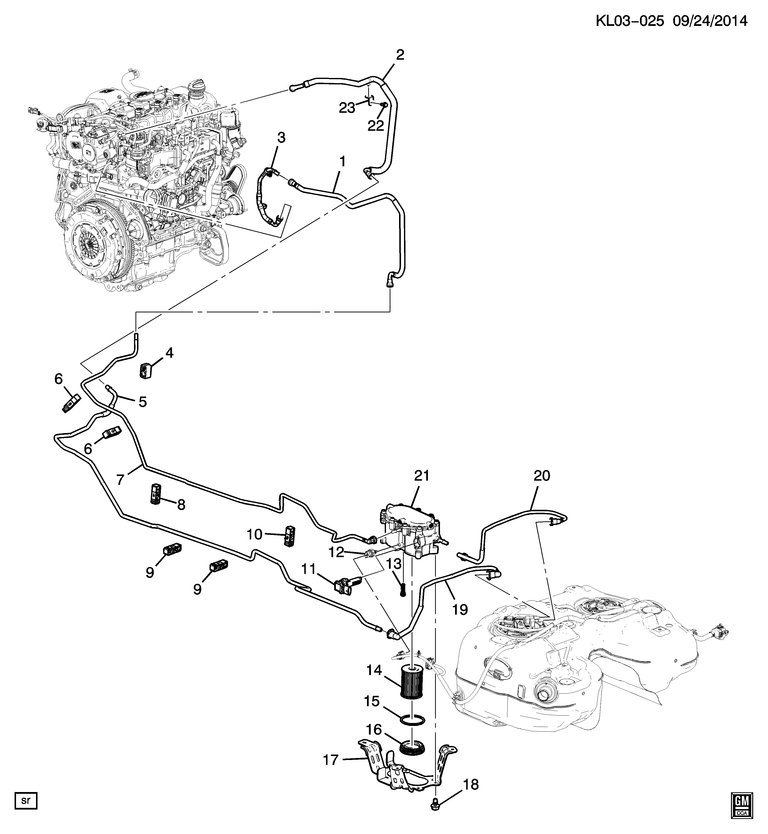 GMC 95135912 - Filtru combustibil aaoparts.ro