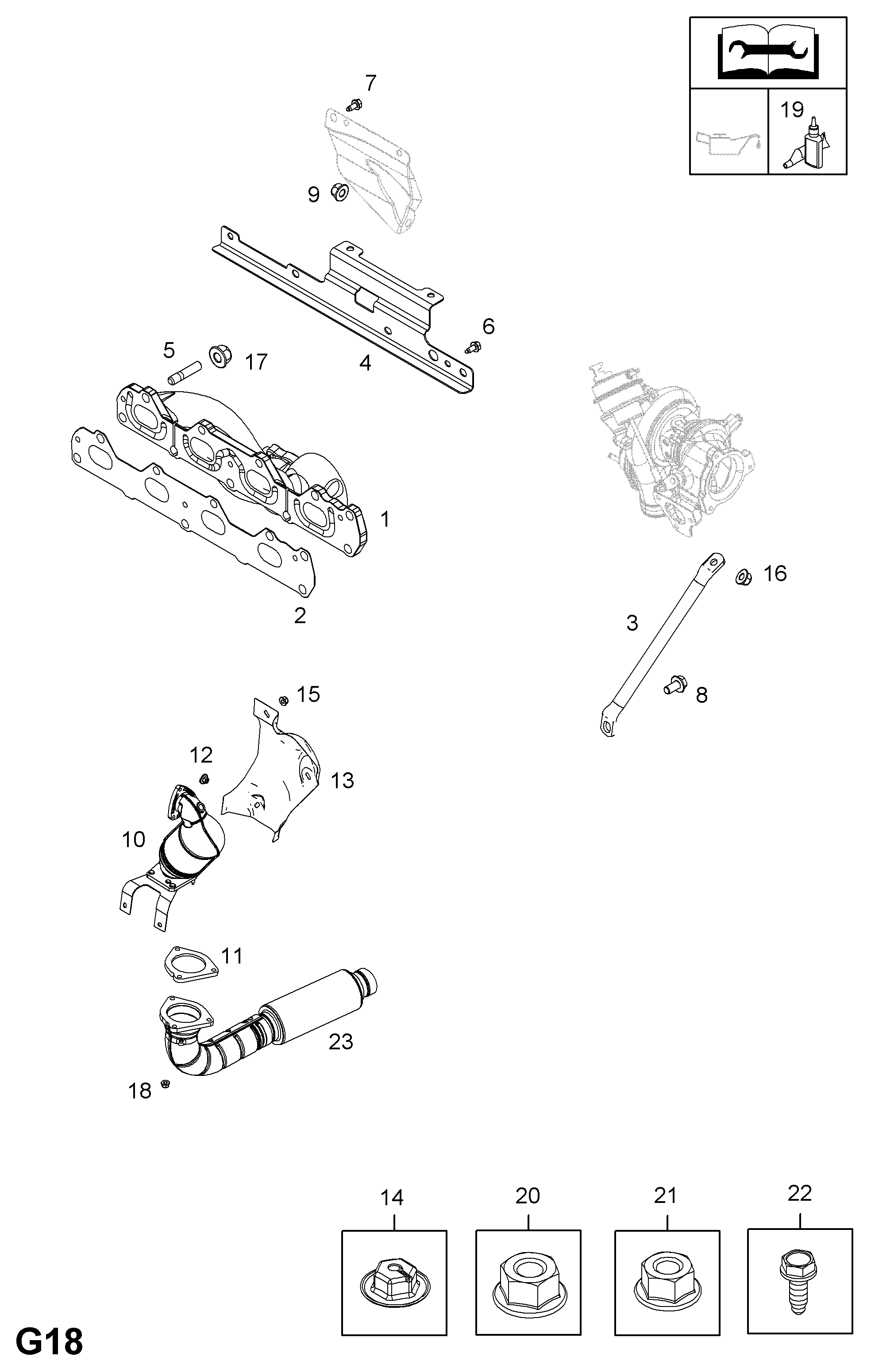 Opel 2064816 - Piulita,galeria de evacuare aaoparts.ro