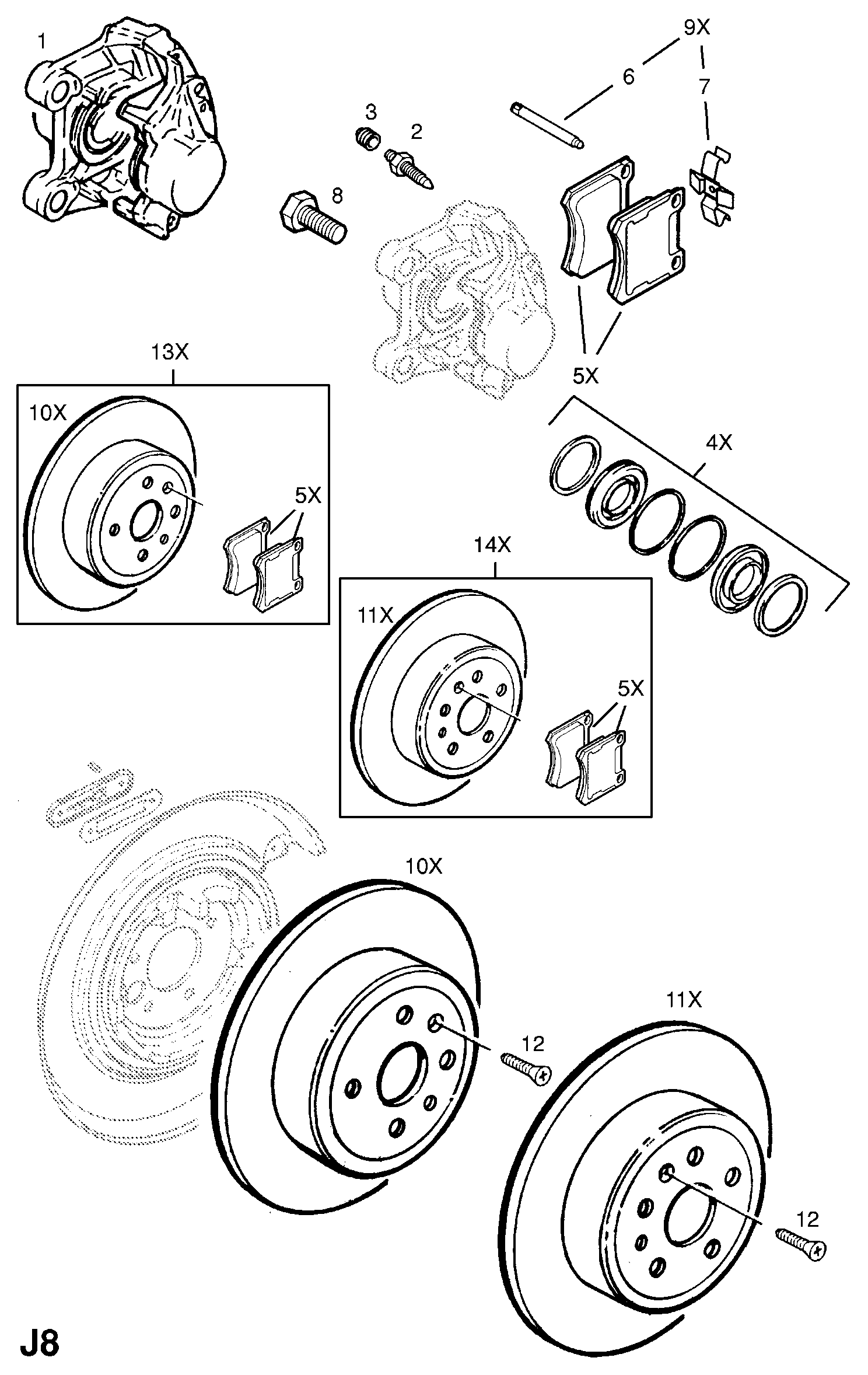 CADILLAC 1605924 - Set placute frana,frana disc aaoparts.ro