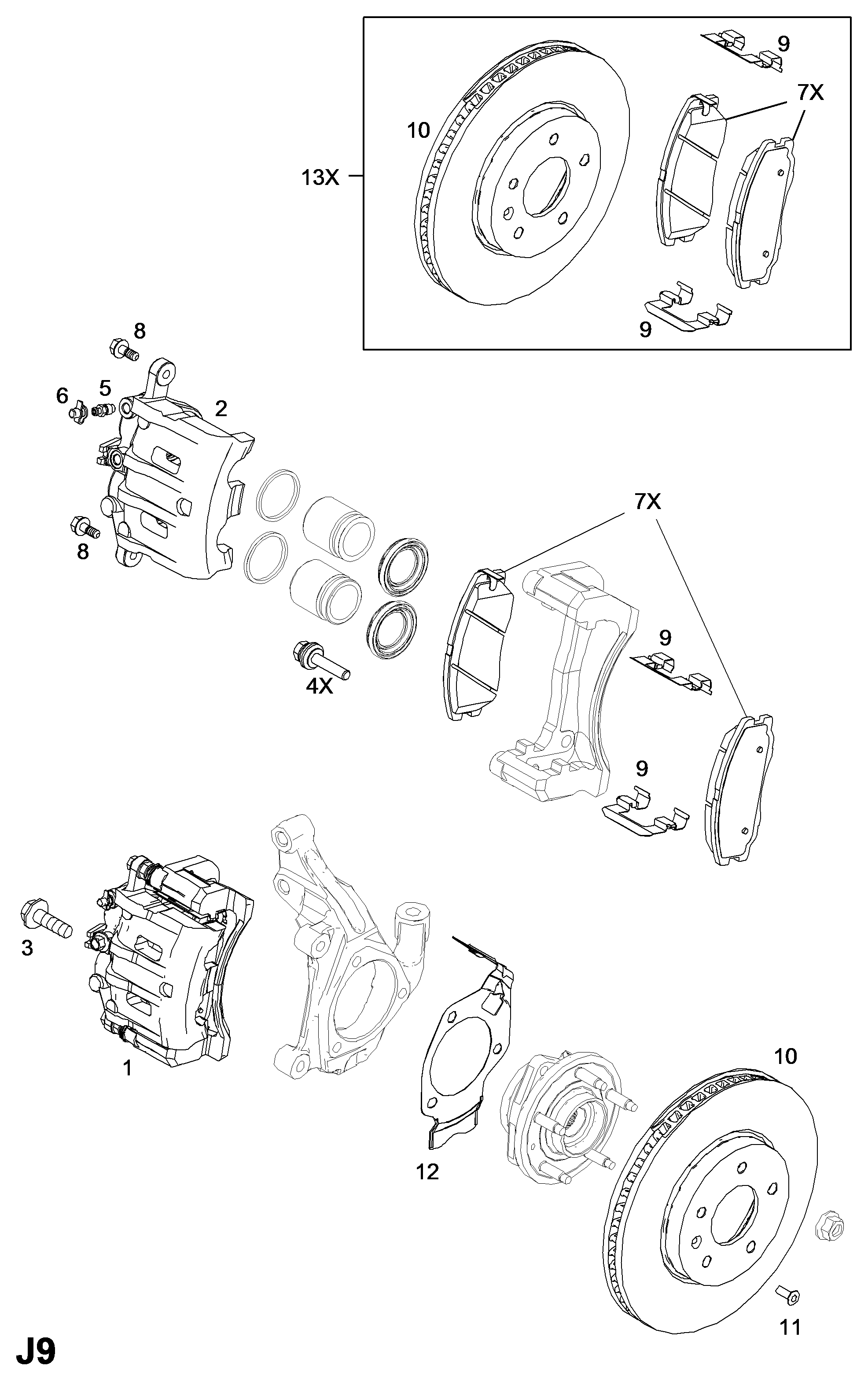 Vauxhall 95599732 - Set placute frana,frana disc aaoparts.ro