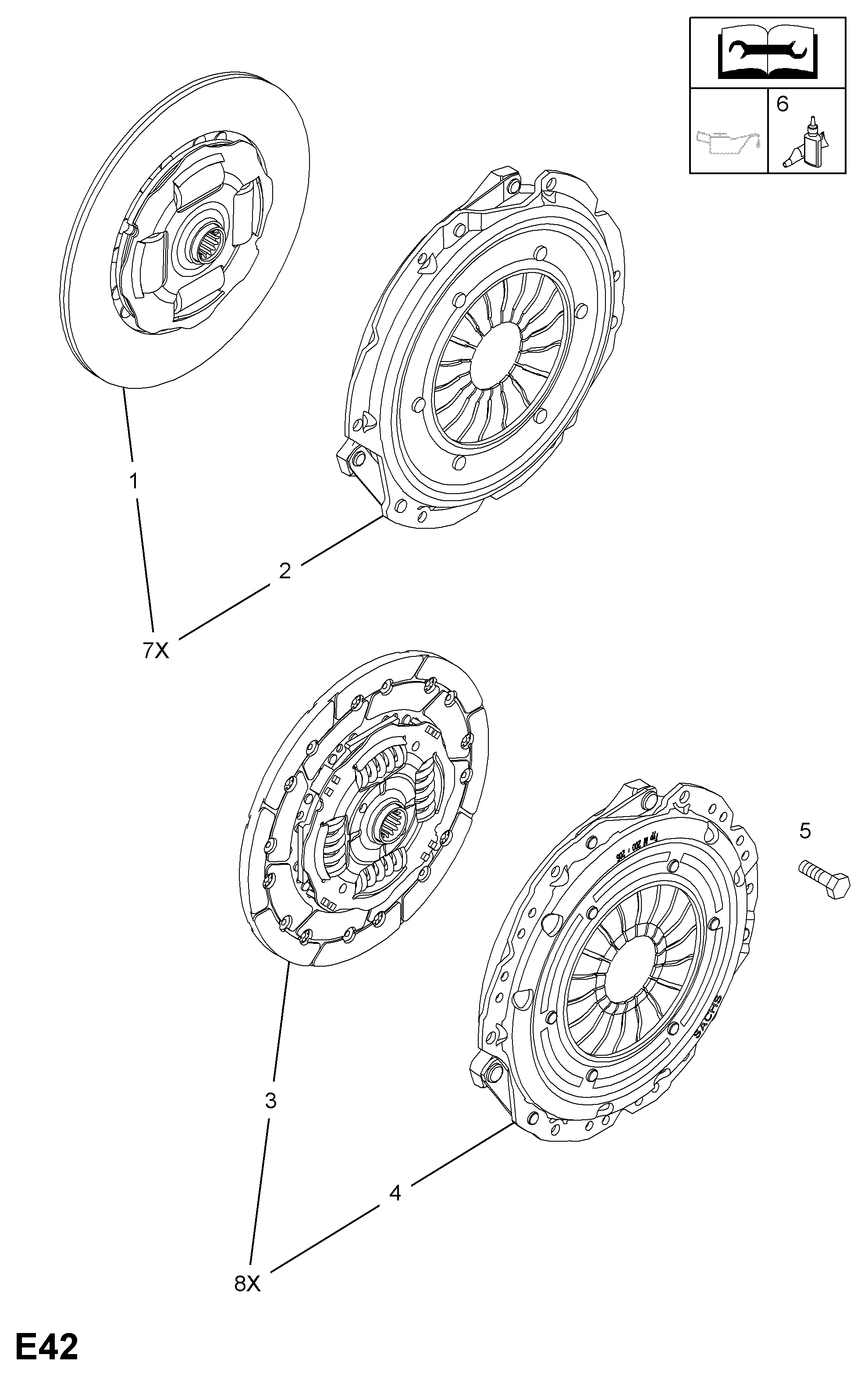 Opel 6 64 077 - Disc ambreiaj aaoparts.ro