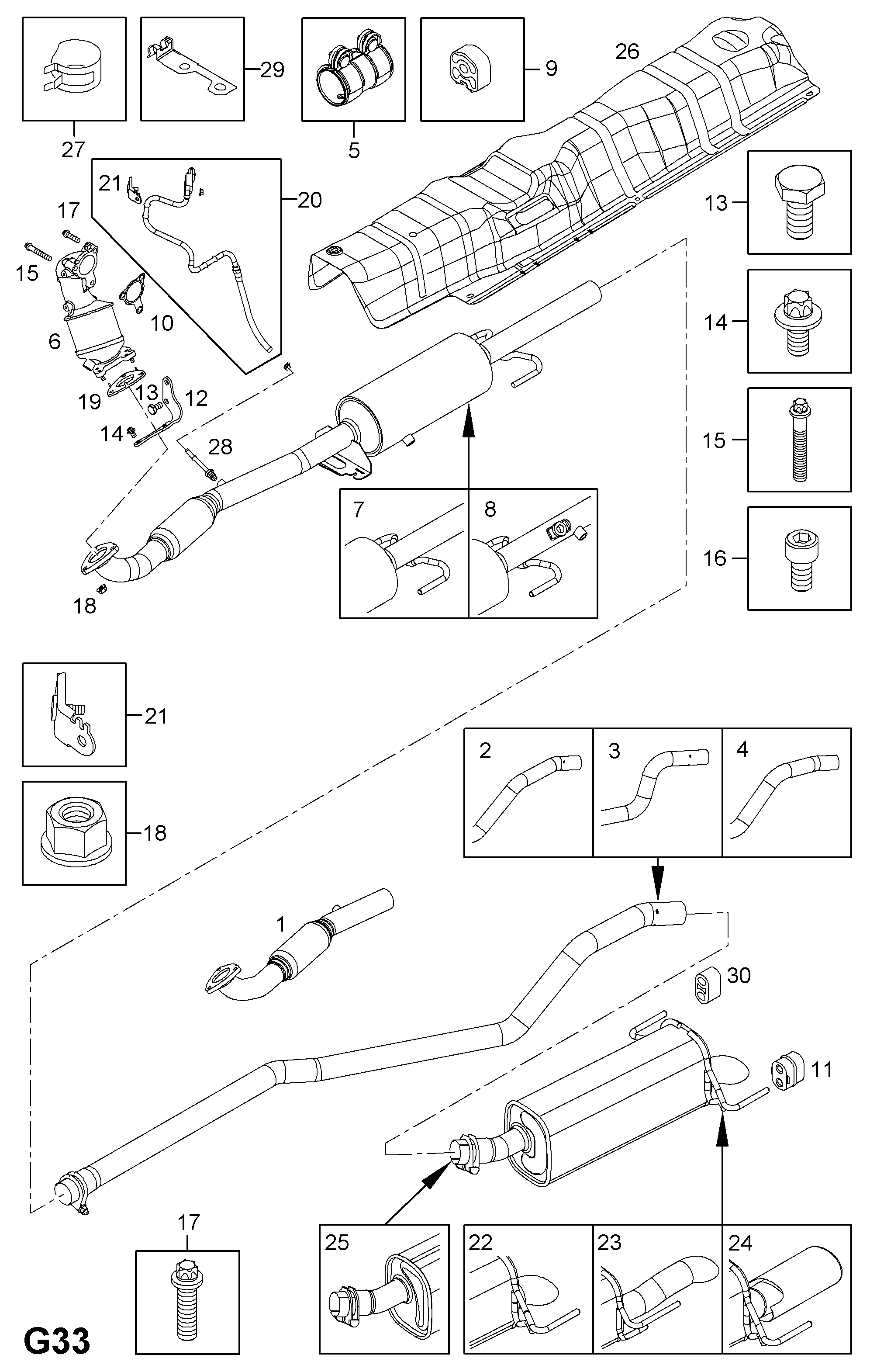 Opel 58 50 428 - Cuzinet, stabilizator aaoparts.ro