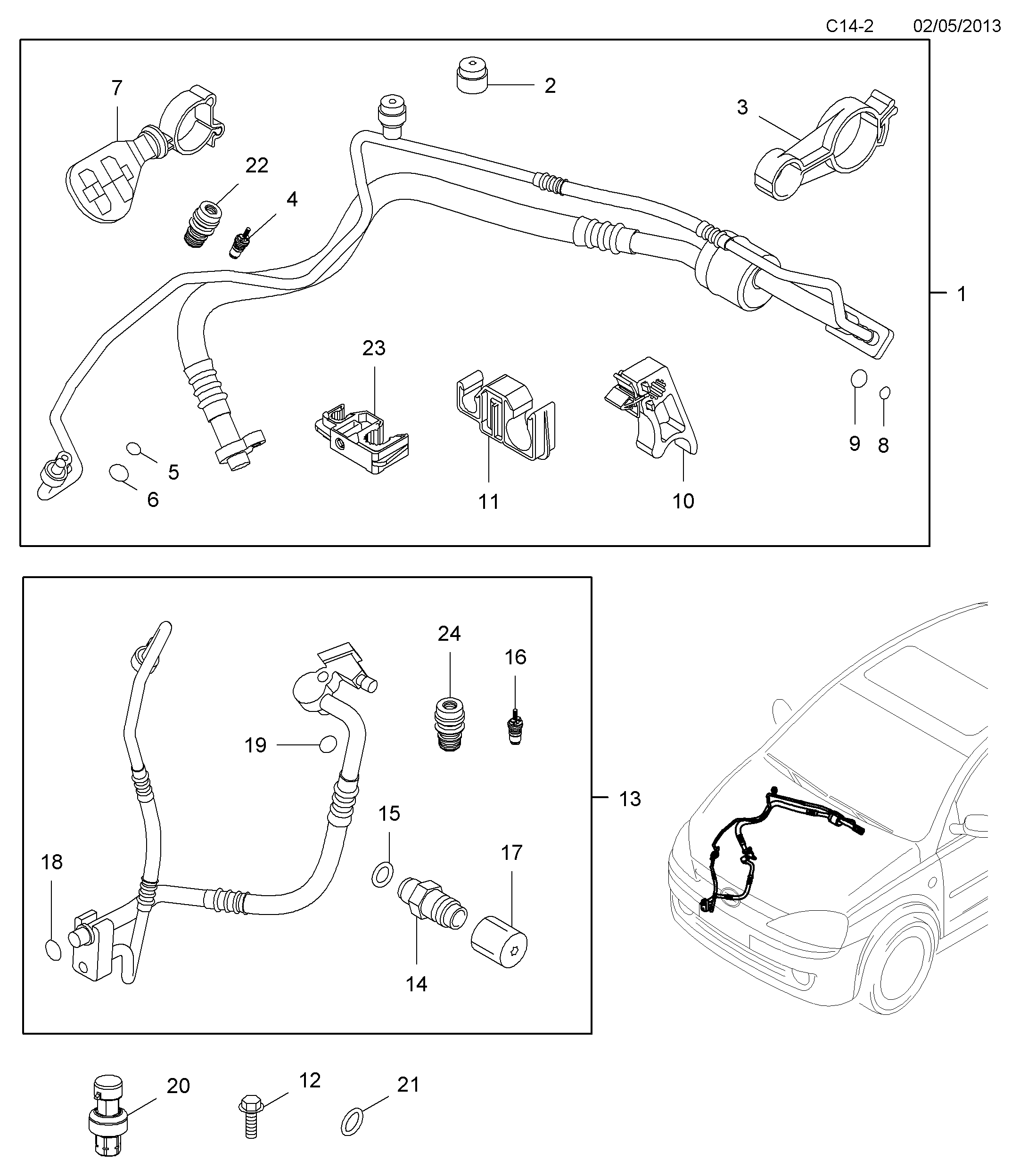 PSA 68 50 512 - Comutator presiune, aer conditionat aaoparts.ro