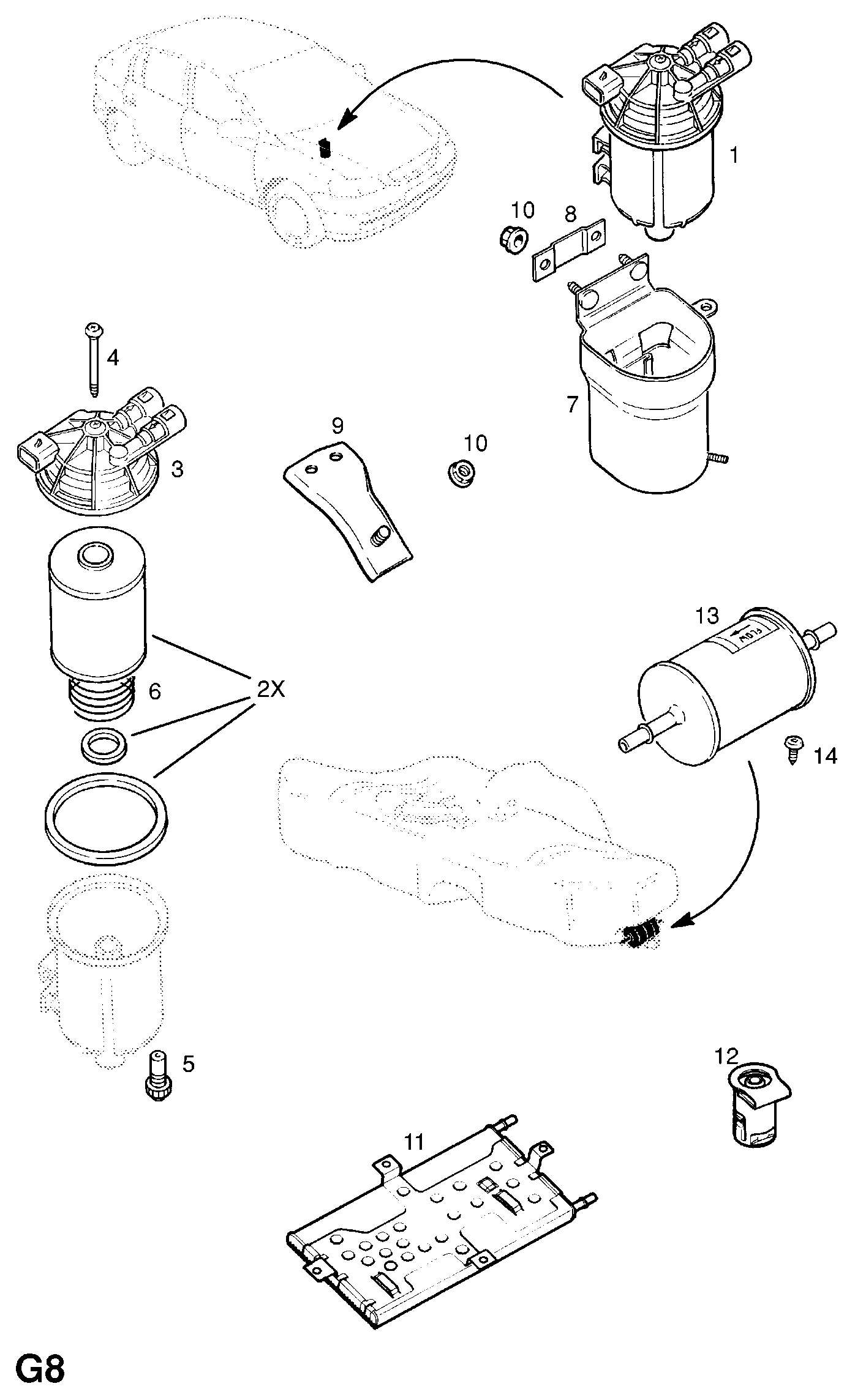 Opel 5818503 - Filtru combustibil aaoparts.ro