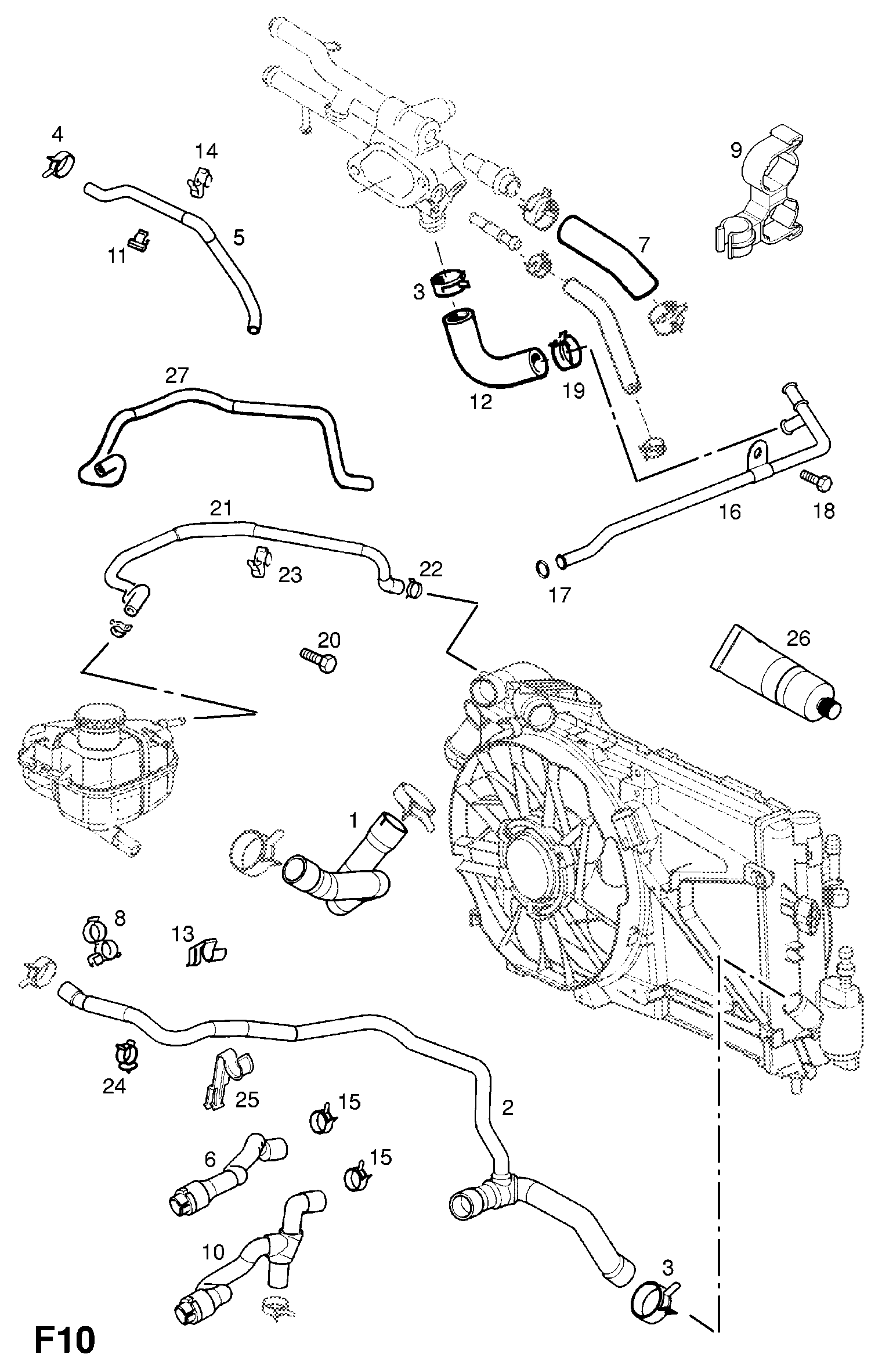 Vauxhall 1337600 - Furtun radiator aaoparts.ro