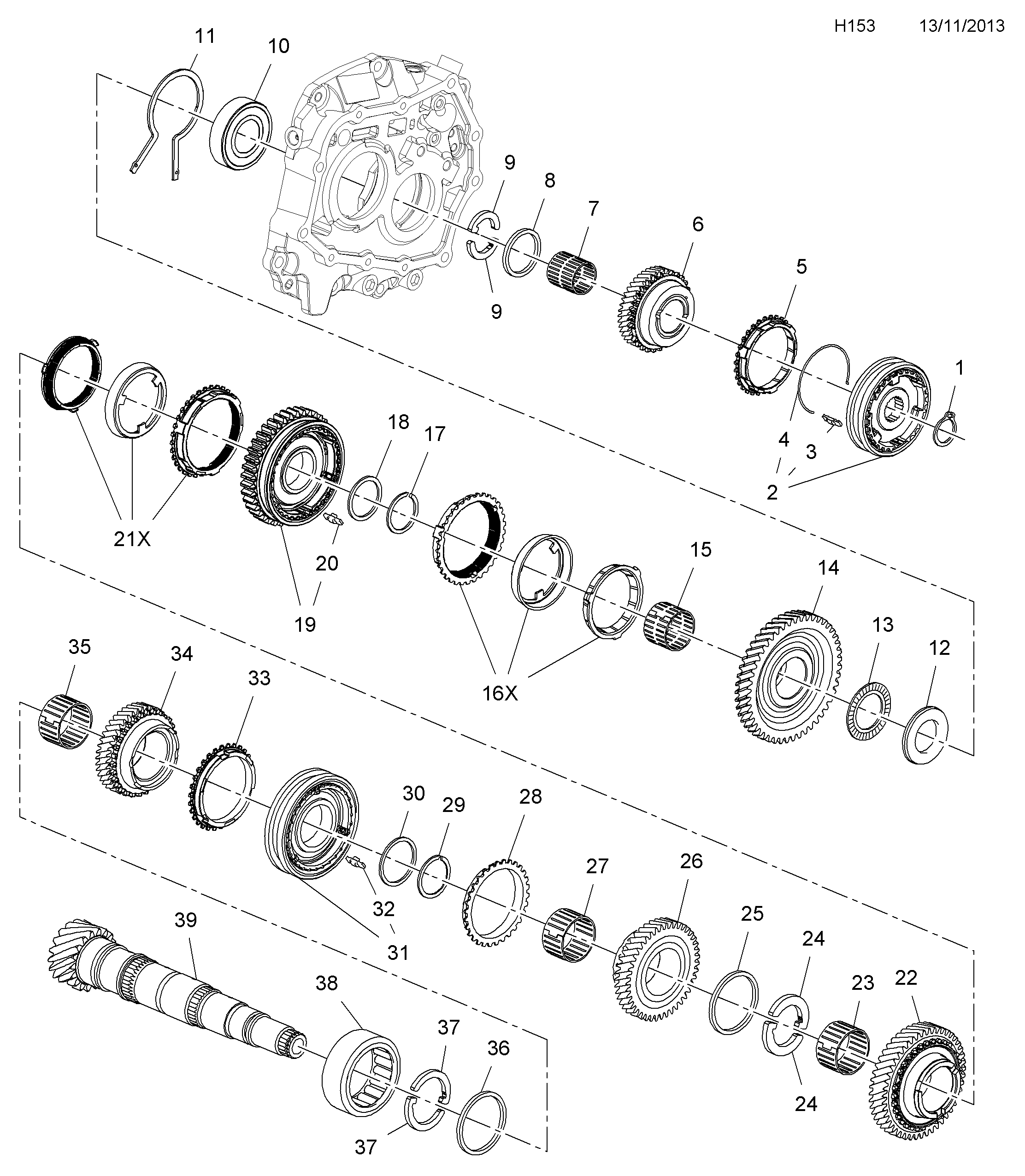 4SEASONS 718129 - GEAR, FIFTH SPEED (FOR 25187331 TRANSMISSION) (FOR  QRD2 TRANSMI aaoparts.ro