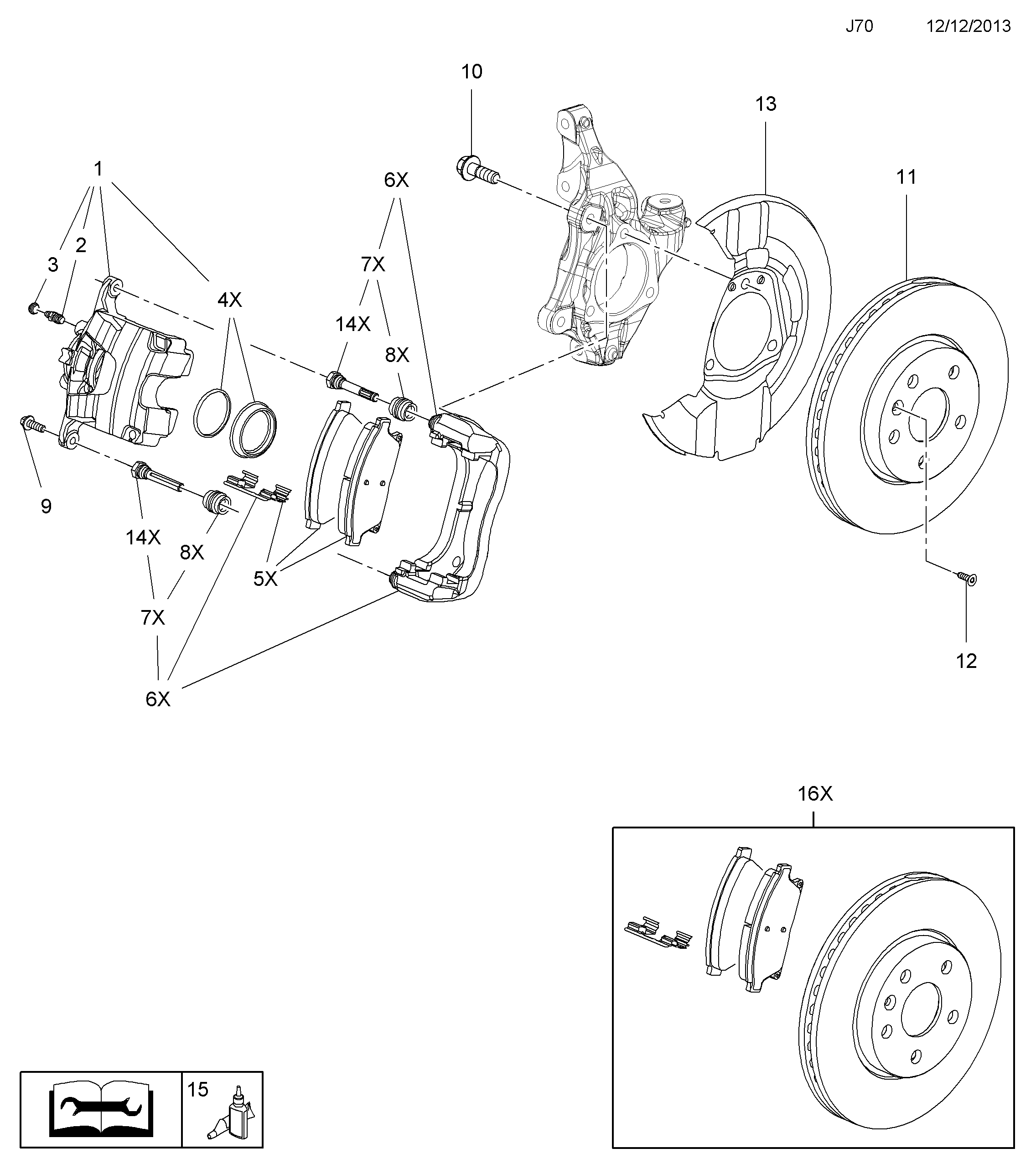 Opel 1605263 - Set placute frana,frana disc aaoparts.ro