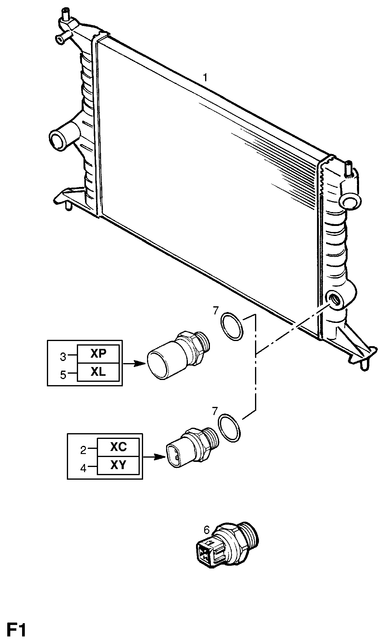 Opel 13 41 047 - Comutator temperatura, ventilator radiator aaoparts.ro