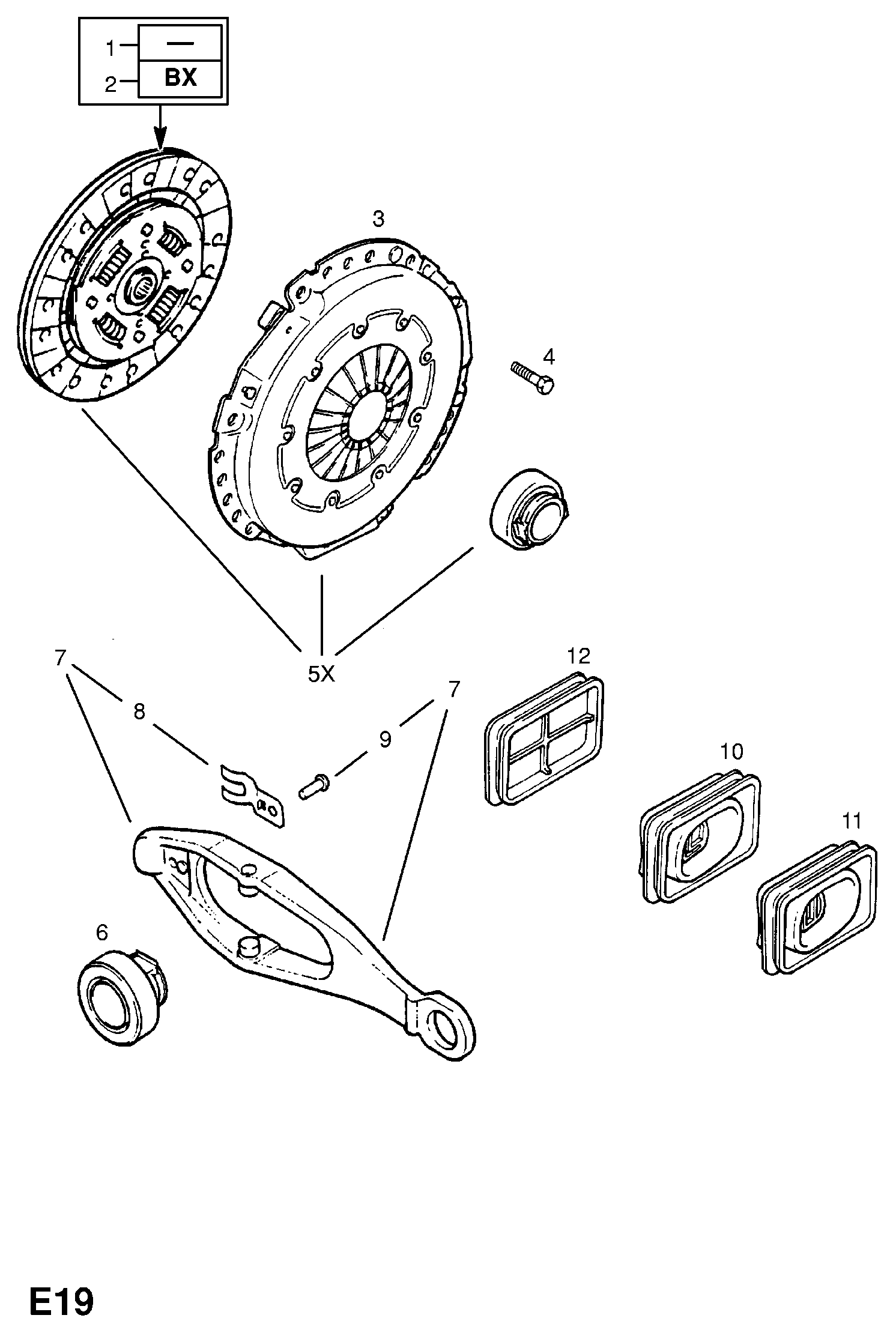 Opel 6 68 653 - Rulment de presiune aaoparts.ro