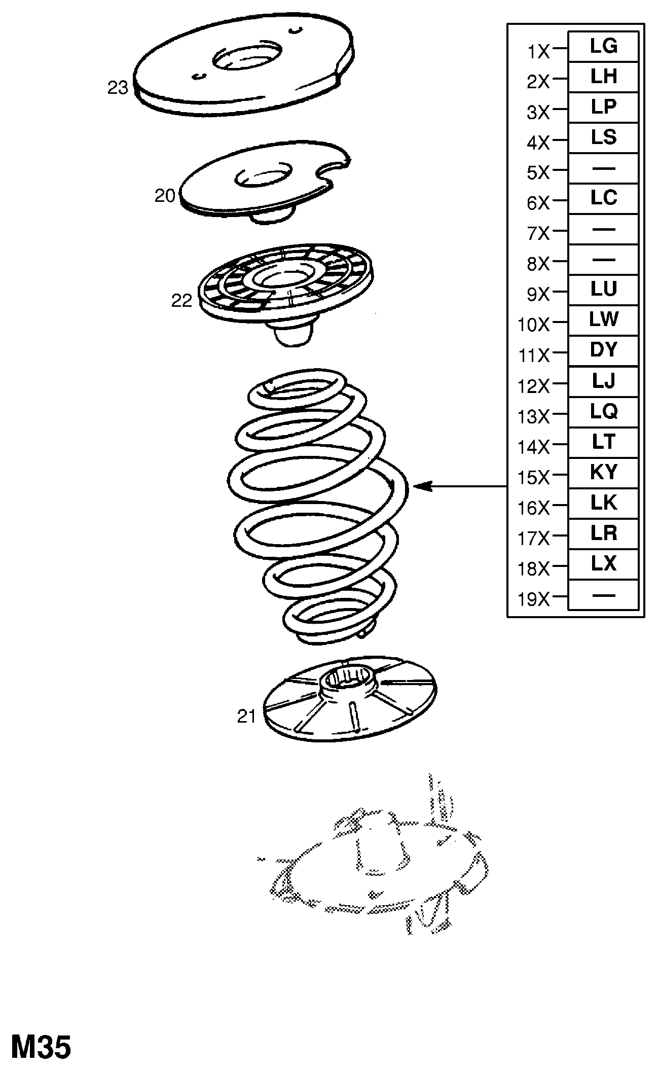 BorgWarner (BERU) 424050 - SPRING, ASSY., REAR, IDENT LU (SET) (NOT USED WITH REMOVABLE TOW aaoparts.ro