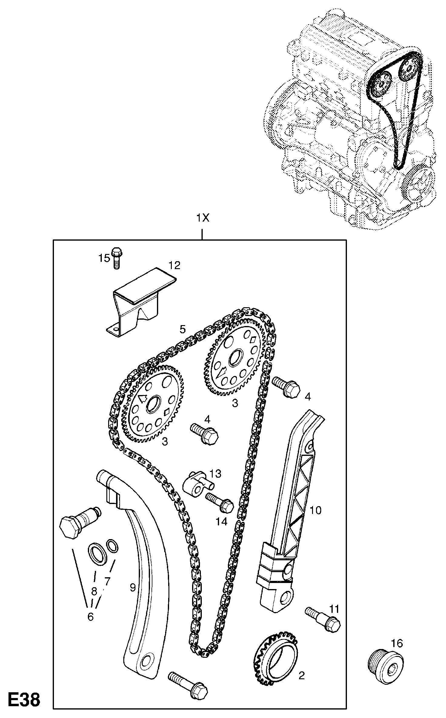 Opel 636 988 - Chit lant de distributie aaoparts.ro