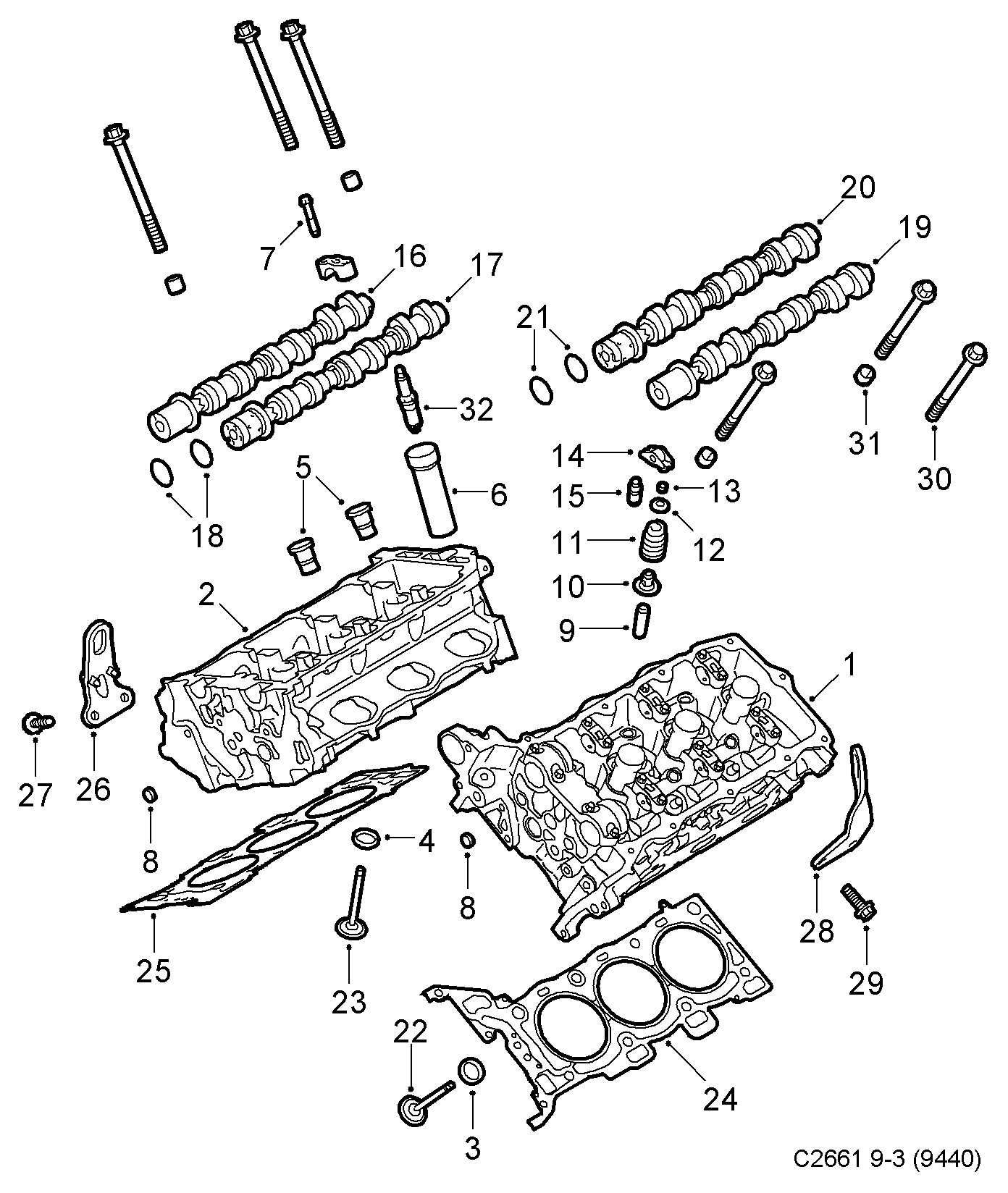 DAEWOO 12605845 - Garnitura, chiulasa aaoparts.ro