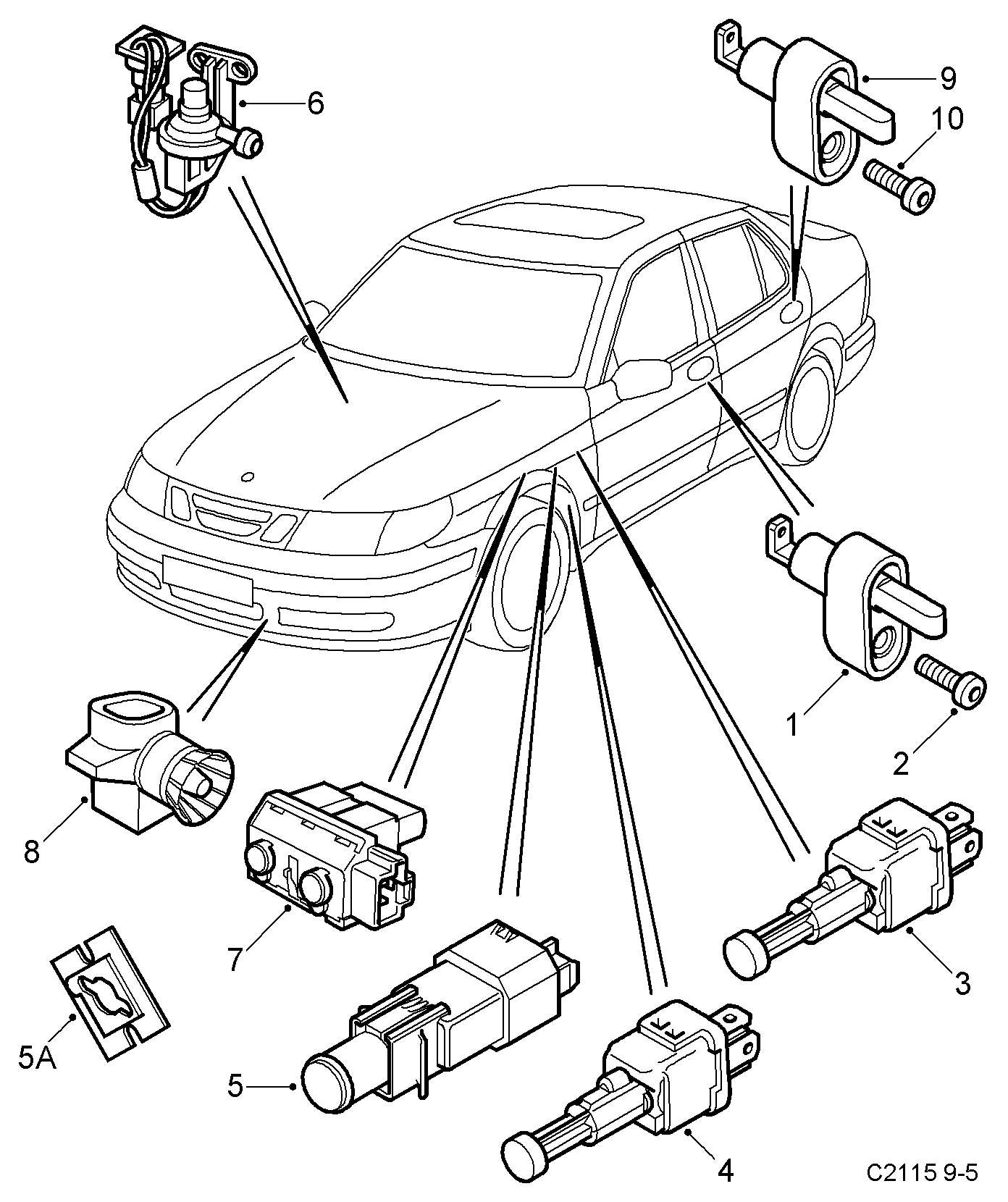 SAAB 46 16 173 - Senzor,temperatura exterioara aaoparts.ro